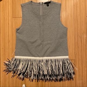 J.Crew ponte fringe top